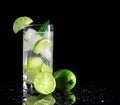 Mojito cocktail with fresh limes