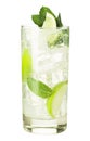 Mojito cocktail isolated on white background Royalty Free Stock Photo