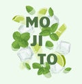 Mojito cocktail letter