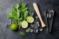 Mojito cocktail making Royalty Free Stock Photo