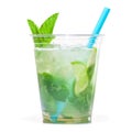 mojito cocktail in plastic cup Royalty Free Stock Photo