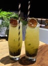 Mojito Cocktails on a table