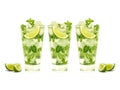 Mojito, isolated, white background. summer party, design layout