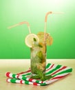 Mojito, lemon and mint Royalty Free Stock Photo