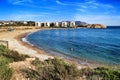 Mojon beach in Isla Plana, Cartagena, Murcia, southern Spain