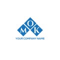 MOK letter logo design on WHITE background. MOK creative initials letter logo concept.