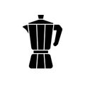 Moka coffee pot black icon