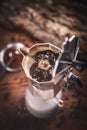 Moka espresso pot Royalty Free Stock Photo