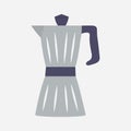 Moka pot for brewing coffee. Italian coffee maker, espresso machine, moka express, mocha coffee