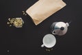 Moka pot and coffe package