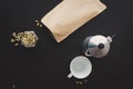 Moka pot and coffe package