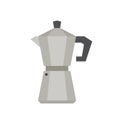 Moka pot flat icon isolated on white background.