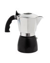 Moka pot isolated on a white background, Italian coffee maker, Classic coffee machine for espresso, With clipping path Royalty Free Stock Photo