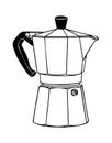 MOKA POT ITALIAN COFFEE MAKER Royalty Free Stock Photo