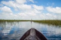 Mokoro Canoe Trip in the Okavango Delta near Maun, Botswana Royalty Free Stock Photo