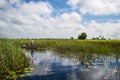 Mokoro Canoe Trip in the Okavango Delta near Maun, Botswana Royalty Free Stock Photo