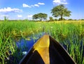 Mokoro canoe trip Royalty Free Stock Photo