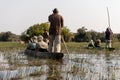 Mokoro ride in the okawango delta in Botswana in africa Royalty Free Stock Photo