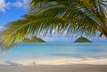 The mokulua islands off lanikai beach, oahu Royalty Free Stock Photo