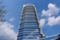 The MOL corporate headquarter, office tower in Budapest, Hungary. perspective view