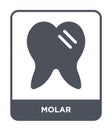 molar icon in trendy design style. molar icon isolated on white background. molar vector icon simple and modern flat symbol for Royalty Free Stock Photo
