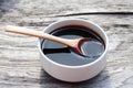 Molasses that remains as a residue from the crystallization of cane sugar Royalty Free Stock Photo