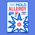 Mold Allergy Creative Advertising Banner Vector