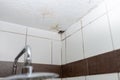 Mold house ceiling moisture. Simple, modern style, moist wall Royalty Free Stock Photo