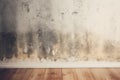 Mold lurking behind wallpaper, emphasizing the importance of thorough home inspections. Generative Ai