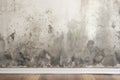 Mold lurking behind wallpaper, emphasizing the importance of thorough home inspections. Generative Ai
