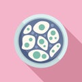 Mold petri dish icon flat vector. Medicine cell Royalty Free Stock Photo