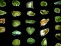 moldavite collection mineral isolated Royalty Free Stock Photo