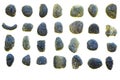moldavite mineral czech collection Royalty Free Stock Photo
