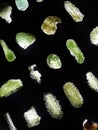 moldavite minerals isolated Royalty Free Stock Photo