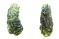 moldavite minerals isolated Royalty Free Stock Photo