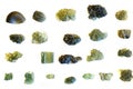 moldavite minerals isolated Royalty Free Stock Photo