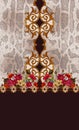 Animal print flowers baroque design Royalty Free Stock Photo