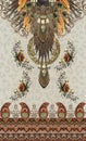 Animal print flowers baroque design etnic