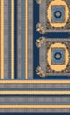 Geometric colors baroque blue yellow