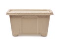 Molded paper pulp packaging container Royalty Free Stock Photo
