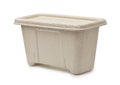 Molded paper pulp packaging container Royalty Free Stock Photo
