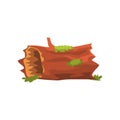 Moldering Swamp Log Isolated Element Of Forest Landscape Design For The Flash Game Landscaping Purposes Royalty Free Stock Photo