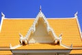 Molding art on pediment of Thai temple