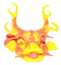 Molding dragon plasticine head Royalty Free Stock Photo