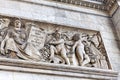 Moldings on the Arc de Triomphe. Paris. France.