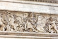 Moldings on the Arc de Triomphe. Paris. France.