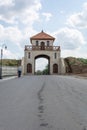Moldova, Bender - May 18, 2019: Entrance to the Alexander Nevsky Park near the Bendery Fortress