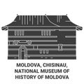 Moldova, Chisinau, National Museum Of History Of Moldova travel landmark vector illustration