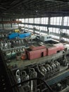 28.01.2020, Moldova, Chisinau: Power generator steam turbine in repair process, machinery, pipes, tubes at power plant Royalty Free Stock Photo