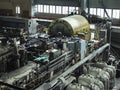 28.01.2020, Moldova, Chisinau: Power generator steam turbine in repair process, machinery, pipes, tubes at power plant Royalty Free Stock Photo